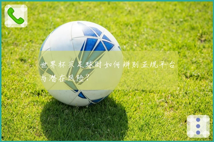世界杯买足球时如何辨别正规平台与潜在风险？