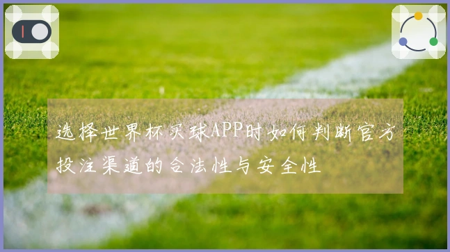 选择世界杯买球APP时如何判断官方投注渠道的合法性与安全性